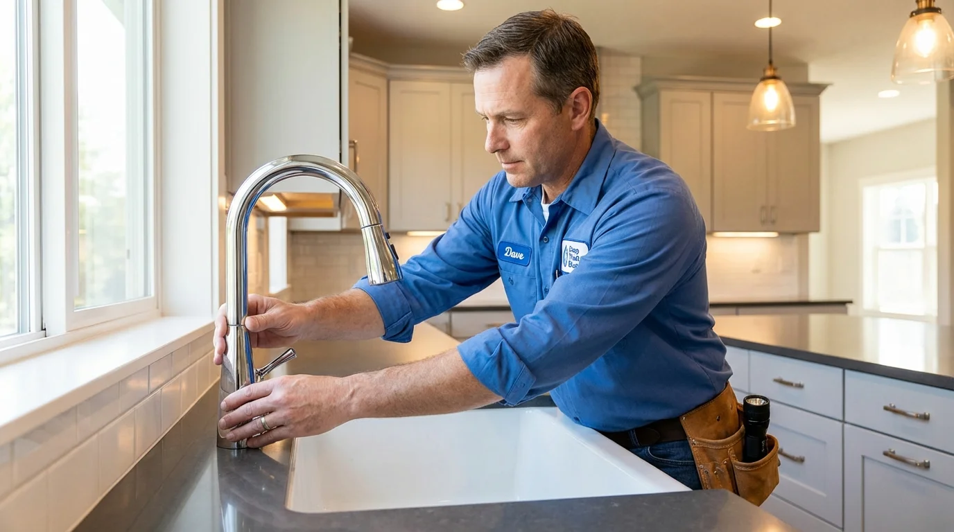 Kitchen faucet installation by Johns Plumbing LLC in The Plains
